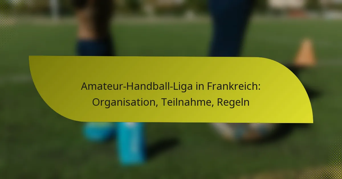 Amateur-Handball-Liga in Frankreich: Organisation, Teilnahme, Regeln