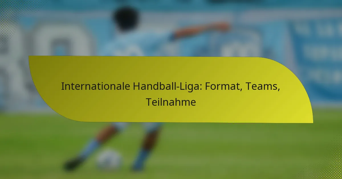 Internationale Handball-Liga: Format, Teams, Teilnahme