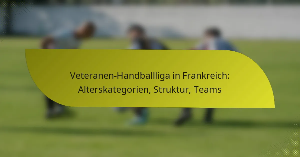 Veteranen-Handballliga in Frankreich: Alterskategorien, Struktur, Teams