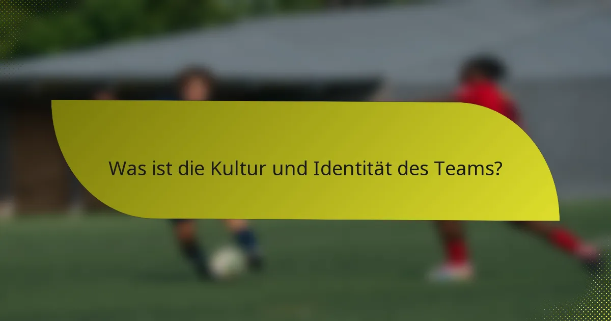 Was ist die Kultur und Identität des Teams?